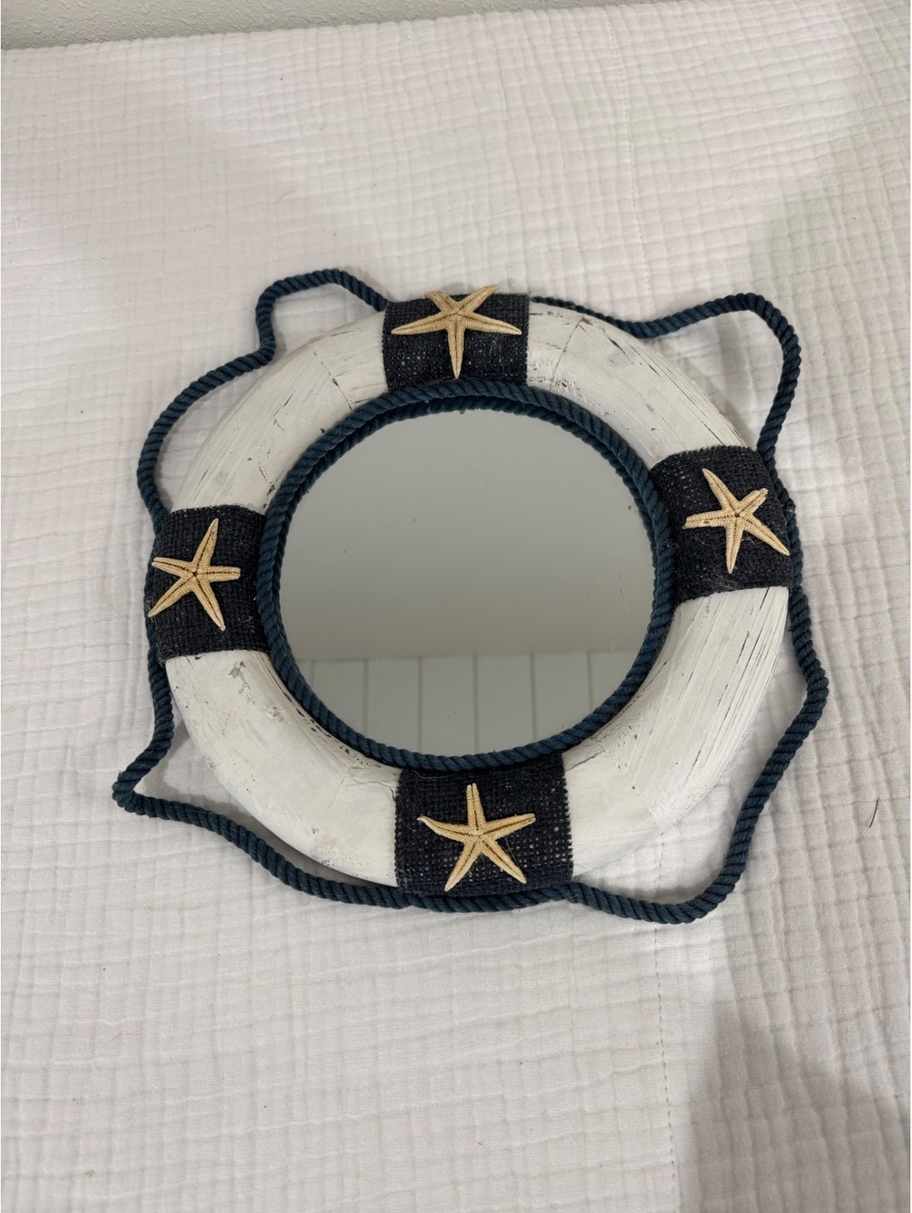 Coastal Nautical Life Preserver Wall Mirror